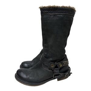 Pakros - Blacker Leather Moto Boot - 36